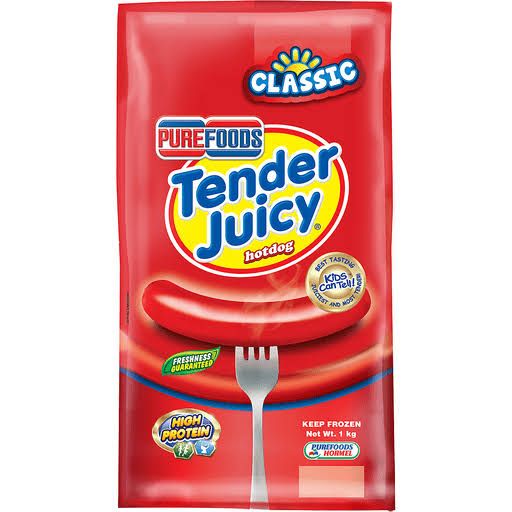 PUREFOODS TENDER JUICY CLASSIC HOTDOG 1kg