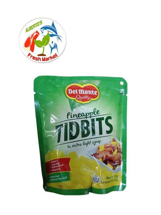 DEL MONTE PINE APPLE TIDBITS 115 grams